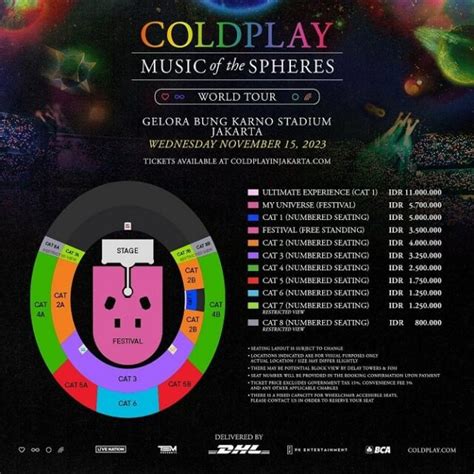 Harga tiket konser Coldplay di Indonesia Harga Tiket Konser Coldplay